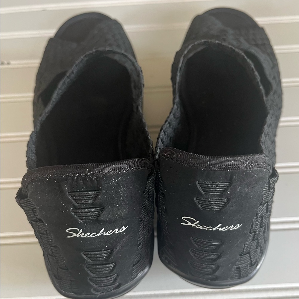 Skechers Black Woven Sandals for Women Sz 10 - Picture 4 of 9